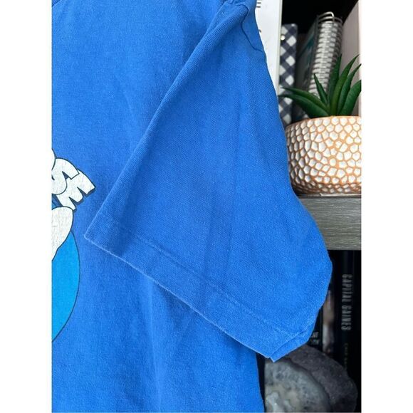 🐿️ Vintage Single Stitch Hanes Beefy-T Cotton Hang Loose Maui Blue T-Shirt Large - Picture 6 of 7
